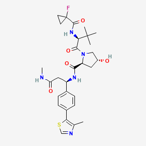 (2S,4R)-1-((S)-2-(1-Fluorocyclopropane-1-carboxamido)-3,3-dimethylbutanoyl)-4-hydroxy-N-((R)-3-(methylamino)-1-(4-(4-methylthiazol-5-yl)phenyl)-3-oxopropyl)pyrrolidine-2-carboxamide