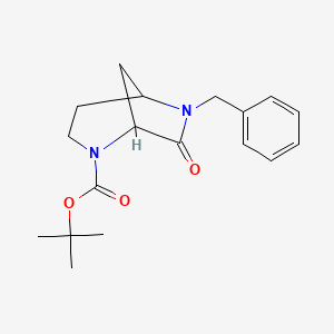 molecular formula C18H24N2O3 B1486150 tert-Butyl 6-benzyl-7-oxo-2,6-diazabicyclo[3.2.1]octane-2-carboxylate CAS No. 2197430-81-0