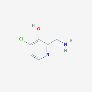 molecular formula C6H7ClN2O B14861504 2-(Aminomethyl)-4-chloro-3-pyridinol 