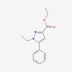 molecular formula C14H16N2O2 B14861515 Ethyl 1-ethyl-5-phenyl-1H-pyrazole-3-carboxylate 