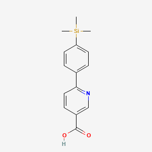 6-(4-(Trimethylsilyl)phenyl)nicotinic acid