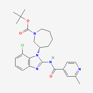 molecular formula C25H30ClN5O3 B14861550 tert-Butyl (S)-3-(7-chloro-2-(2-methylisonicotinamido)-1H-benzo[d]imidazol-1-yl)azepane-1-carboxylate 