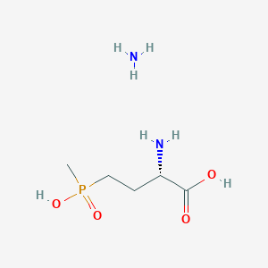 molecular formula C5H15N2O4P B14861555 (2S)-2-Amino-4-(hydroxy(methyl)phosphoryl)butanoic acid monoammonium salt 