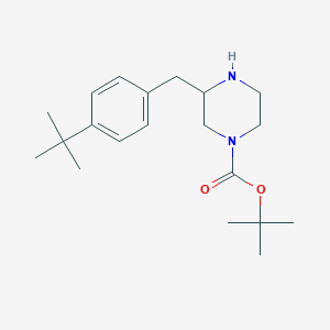 molecular formula C20H32N2O2 B14861575 3-(4-Tert-butyl-benzyl)-piperazine-1-carboxylic acid tert-butyl ester 