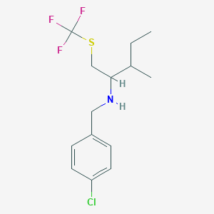 (4-Chloro-benzyl)-(2-methyl-1-trifluoromethylsulfanylmethylbutyl)-amine