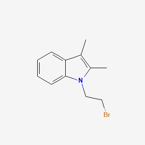 molecular formula C12H14BrN B14861596 1-(2-bromoethyl)-2,3-dimethyl-1H-indole 