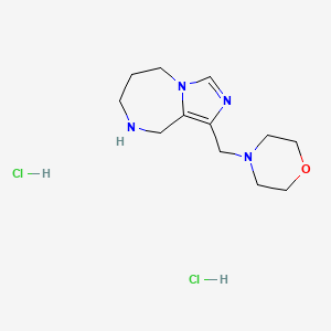 molecular formula C12H22Cl2N4O B1486161 1-(4-Morpholinylmethyl)-6,7,8,9-tetrahydro-5H-imidazo[1,5-a][1,4]diazepine dihydrochloride CAS No. 2205384-66-1