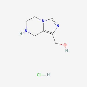 molecular formula C7H12ClN3O B1486162 5,6,7,8-Tetrahydroimidazo[1,5-a]pyrazin-1-ylmethanol hydrochloride CAS No. 2204054-28-2