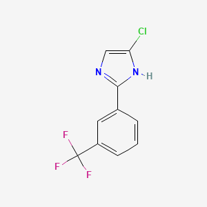 molecular formula C10H6ClF3N2 B14861629 5-Chloro-2-(3-(trifluoromethyl)phenyl)-1H-imidazole 