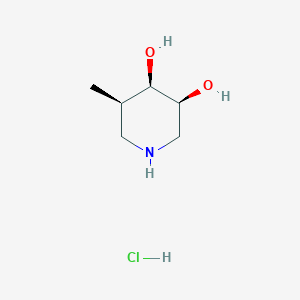 molecular formula C6H14ClNO2 B1486163 (3S,4R,5R)-5-Methyl-3,4-piperidinediol hydrochloride CAS No. 176485-25-9
