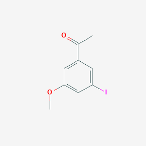 molecular formula C9H9IO2 B14861654 1-(3-Iodo-5-methoxyphenyl)ethanone 