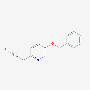 molecular formula C15H13NO B14861658 5-(Benzyloxy)-2-prop-2-ynylpyridine 