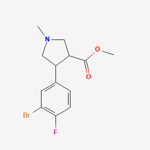 Methyl 4-(3-bromo-4-fluorophenyl)-1-methylpyrrolidine-3-carboxylate