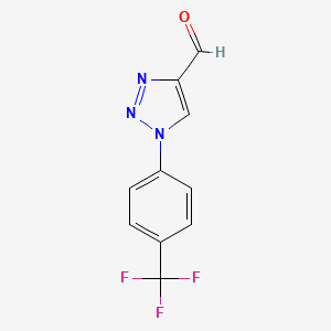 molecular formula C10H6F3N3O B14861674 1-[4-(Trifluoromethyl)phenyl]-1H-1,2,3-triazole-4-carbaldehyde CAS No. 944901-43-3