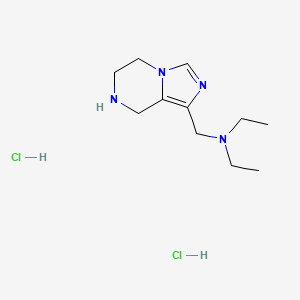 molecular formula C11H22Cl2N4 B1486169 N-Ethyl-N-(5,6,7,8-tetrahydroimidazo[1,5-a]pyrazin-1-ylmethyl)-1-ethanamine dihydrochloride CAS No. 2206971-47-1