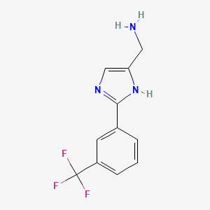 molecular formula C11H10F3N3 B14861701 (2-(3-(Trifluoromethyl)phenyl)-1H-imidazol-5-YL)methanamine 