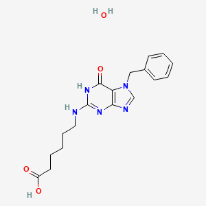 molecular formula C18H23N5O4 B14861726 6-[(7-benzyl-6-oxo-6,7-dihydro-1H-purin-2-yl)amino]hexanoic acid hydrate 