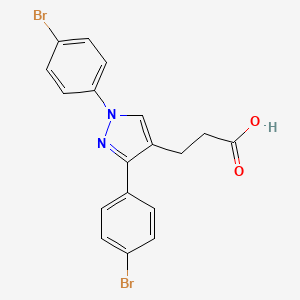 3-(1,3-bis(4-Bromophenyl)-1H-pyrazol-4-yl)propanoic acid