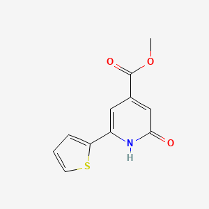 molecular formula C11H9NO3S B14861790 Methyl 2-hydroxy-6-(thiophen-2-yl)pyridine-4-carboxylate 