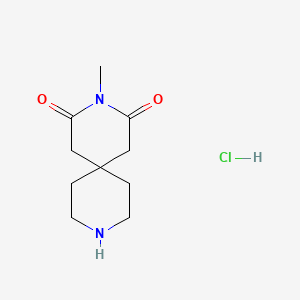 molecular formula C10H17ClN2O2 B1486180 3-Methyl-3,9-diazaspiro[5.5]undecane-2,4-dione hydrochloride CAS No. 2206965-62-8