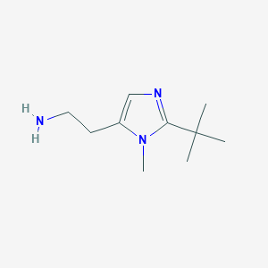 molecular formula C10H19N3 B14861809 2-(2-Tert-butyl-1-methyl-1H-imidazol-5-YL)ethanamine 