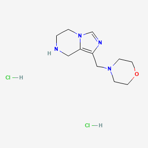 molecular formula C11H20Cl2N4O B1486181 1-(4-Morpholinylmethyl)-5,6,7,8-tetrahydroimidazo[1,5-a]pyrazine dihydrochloride CAS No. 2208273-44-1