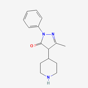 3-methyl-1-phenyl-4-(piperidin-4-yl)-4,5-dihydro-1H-pyrazol-5-one