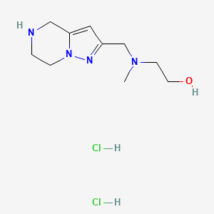molecular formula C10H20Cl2N4O B1486182 2-[Methyl(4,5,6,7-tetrahydropyrazolo[1,5-a]pyrazin-2-ylmethyl)amino]-1-ethanol dihydrochloride CAS No. 2203015-30-7