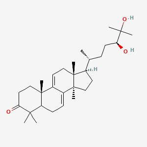 molecular formula C30H48O3 B14861834 (10S,13R,14R,17R)-17-[(2R,5S)-5,6-dihydroxy-6-methylheptan-2-yl]-4,4,10,13,14-pentamethyl-1,2,5,6,12,15,16,17-octahydrocyclopenta[a]phenanthren-3-one 