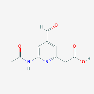 [6-(Acetylamino)-4-formylpyridin-2-YL]acetic acid