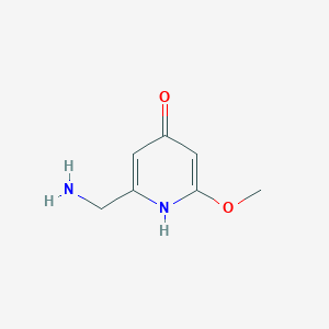 molecular formula C7H10N2O2 B14861873 2-(Aminomethyl)-6-methoxypyridin-4-OL 