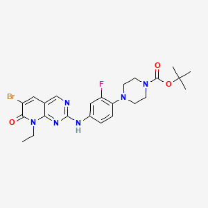 Tert-butyl 4-(4-((6-bromo-8-ethyl-7-oxo-7,8-dihydropyrido[2,3-d]pyrimidin-2-yl)amino)-2-fluorophenyl)piperazine-1-carboxylate