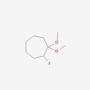 molecular formula C9H17FO2 B1486193 2-Fluoro-1,1-dimethoxycycloheptane CAS No. 2204958-52-9
