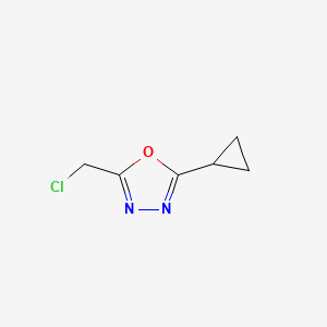 molecular formula C6H7ClN2O B1486201 2-(Chloromethyl)-5-cyclopropyl-1,3,4-oxadiazole CAS No. 915924-77-5