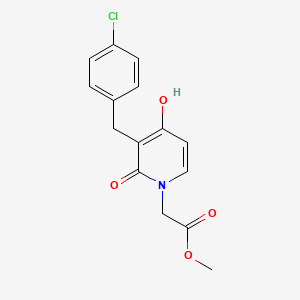 molecular formula C15H14ClNO4 B14862018 methyl 2-[3-(4-chlorobenzyl)-4-hydroxy-2-oxo-1(2H)-pyridinyl]acetate 