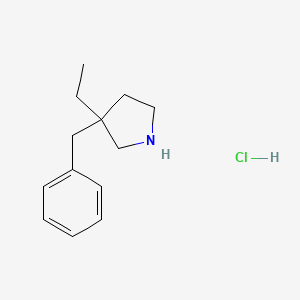 molecular formula C13H20ClN B1486210 3-Benzyl-3-ethylpyrrolidine hydrochloride CAS No. 2208273-83-8