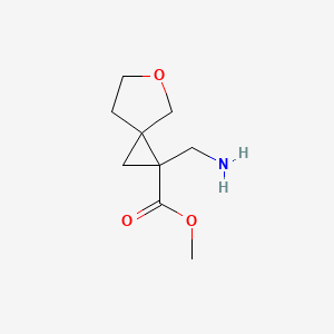 molecular formula C9H15NO3 B1486211 Methyl 1-(aminomethyl)-5-oxaspiro[2.4]heptane-1-carboxylate CAS No. 2122523-66-2