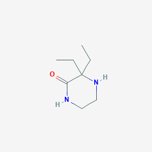 molecular formula C8H16N2O B14862118 3,3-Diethyl-piperazin-2-one 