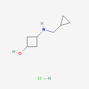 molecular formula C8H16ClNO B1486213 3-[(Cyclopropylmethyl)amino]cyclobutanol hydrochloride CAS No. 2204562-55-8