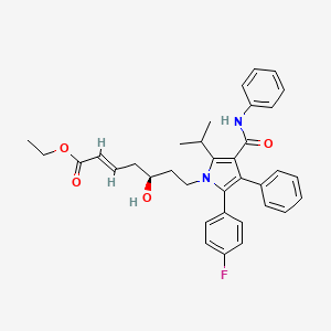 ethyl (E,5S)-7-[2-(4-fluorophenyl)-3-phenyl-4-(phenylcarbamoyl)-5-propan-2-ylpyrrol-1-yl]-5-hydroxyhept-2-enoate