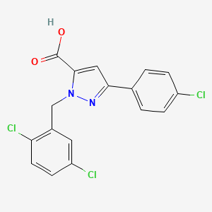 1-(2,5-Dichlorobenzyl)-3-(4-chlorophenyl)-1H-pyrazole-5-carboxylic acid