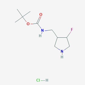 molecular formula C10H20ClFN2O2 B1486214 tert-Butyl (4-fluoro-3-pyrrolidinyl)methylcarbamate hydrochloride CAS No. 2206970-02-5