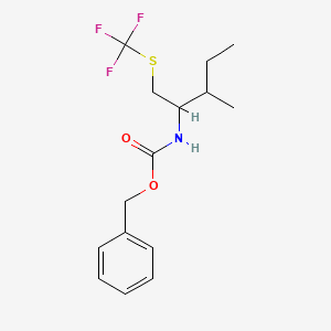 molecular formula C15H20F3NO2S B14862144 (2-Methyl-1-trifluoromethylsulfanyl methyl-butyl)-carbamic acid benzyl ester 