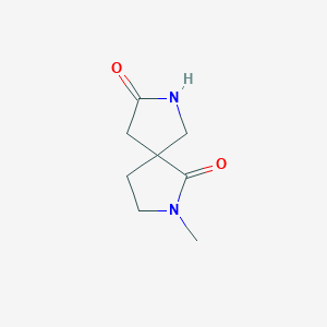 molecular formula C8H12N2O2 B1486215 2-Methyl-2,7-diazaspiro[4.4]nonane-1,8-dione CAS No. 2169190-75-2