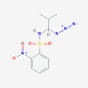 molecular formula C10H13N5O4S B1486217 N-(1-Azido-2-methylpropyl)-2-nitrobenzenesulfonamide CAS No. 2206264-90-4