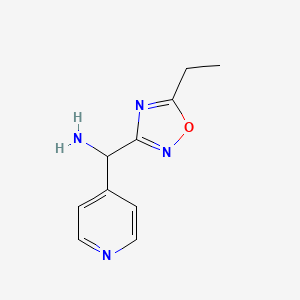 (5-Ethyl-1,2,4-oxadiazol-3-yl)(pyridin-4-yl)methanamine