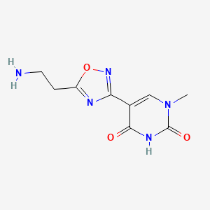 molecular formula C9H11N5O3 B14862186 5-(5-(2-aminoethyl)-1,2,4-oxadiazol-3-yl)-1-methylpyrimidine-2,4(1H,3H)-dione 