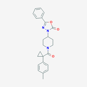 molecular formula C24H25N3O3 B148622 3-[1-[[1-(4-Methylphenyl)cyclopropyl]-oxomethyl]-4-piperidinyl]-5-phenyl-1,3,4-oxadiazol-2-one CAS No. 931695-79-3