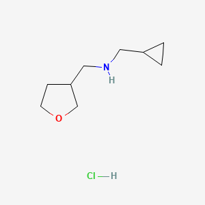 molecular formula C9H18ClNO B1486220 N-(Cyclopropylmethyl)(tetrahydro-3-furanyl)methanamine hydrochloride CAS No. 2205384-82-1