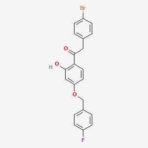 1-(4-(4-Fluorobenzyloxy)-2-hydroxyphenyl)-2-(4-bromophenyl)ethanone